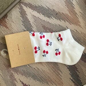 Brandy melville cherry ankle socks